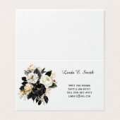 Floral Folded Calling Card Kaart (Buitenkant ongevouwen)