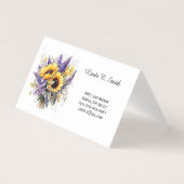 Floral Folded Calling Card  Visitekaartje (Voorkant)