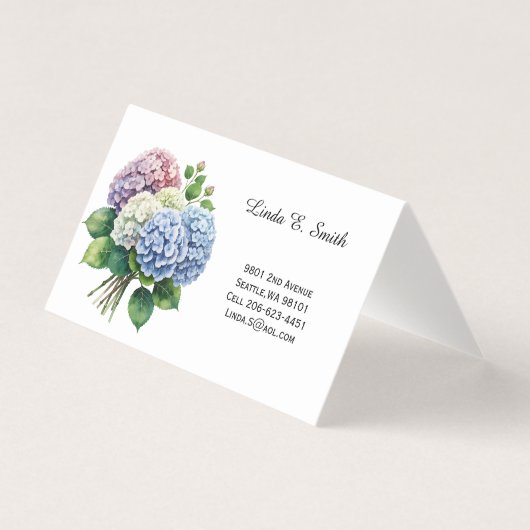 Floral Folded Calling Card Visitekaartje (Voorkant)