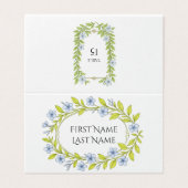 Floral Folded Card for party table Kaart (Buitenkant ongevouwen)