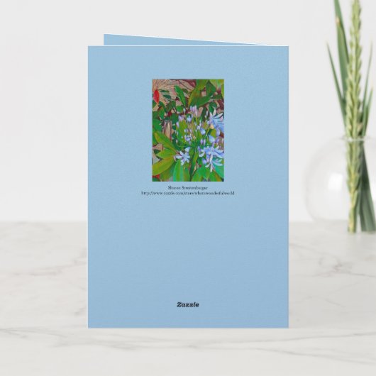 Floral Folded Greeting Card Kaart (Achterkant)