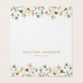 Floral Folded Visitekaartje (Buitenkant ongevouwen)