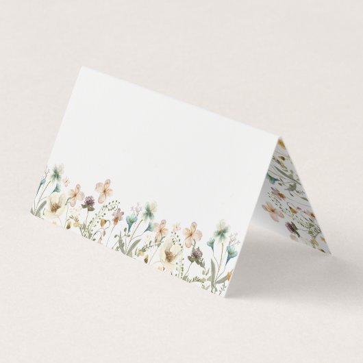 Floral Folded Visitekaartje (Achterkant)