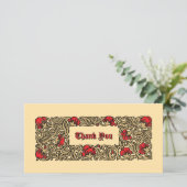 Floral Foliage Bedankkaart (Staand voorkant)