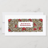 Floral Foliage Bedankkaart (Achterkant)