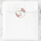 Floral Foliage dank u bruiloft zakelijke verjaarda Ronde Sticker (Tas)