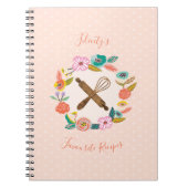 Floral & Foliage Rolling Pin & Whisk Recipe Notitieboek (Voorkant)