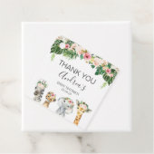 Floral Foliage Safari Baby shower Bedankjes Labels (In situ)
