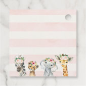 Floral Foliage Safari Baby shower Bedankjes Labels (Achterkant)