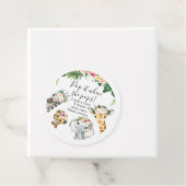 Floral Foliage Safari Baby shower Pop it Bedankjes Labels (In situ)