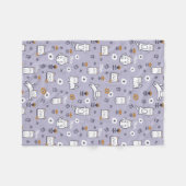 Floral Foliage Sweet Little kat Kittens Pattern Fleece Deken (Voorkant (Horizontaal))