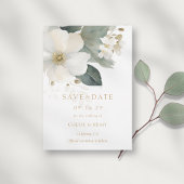 Floral Foliage Waterverf Bruiloft Save the Date Kaart
