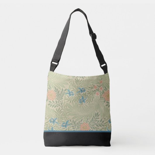 Floral Foliage  William Morris Larkspur Crossbody Tas (Voorkant)