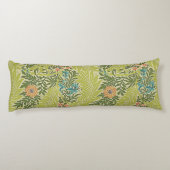 Floral Foliage  William Morris Larkspur Lichaamskussen (Achterkant)