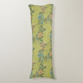 Floral Foliage  William Morris Larkspur Lichaamskussen (Voorkant Verticaal)