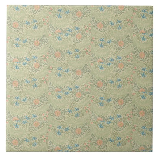 Floral Foliage  William Morris Larkspur Tegeltje (Voorkant)