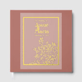 Floral Folie bruiloft gastenboek (Voorkant)