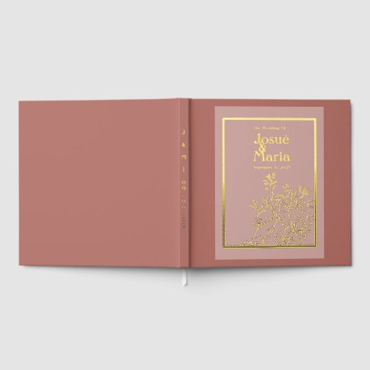 Floral Folie bruiloft gastenboek (Volledig)