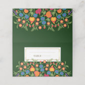 Floral Folk Art Design Tafel Plaats Kaarten Plaatskaartje (Buitenkant ongevouwen)