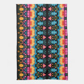 Floral Folk Art Modern Theedoek (Verticaal)
