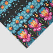 Floral Folk Art Modern Tissuepapier (Detail)