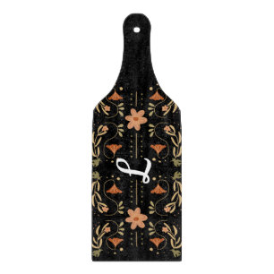 Floral Folk Art Monogram charcuterie Snijplank