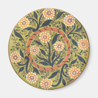 Floral Folk Art Painting Magneet