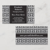 Floral Folk Art Papercut Style Patroon Visitekaartje (Voorkant / Achterkant)