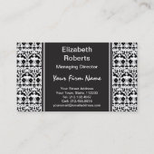 Floral Folk Art Papercut Style Patroon Visitekaartje (Voorkant)