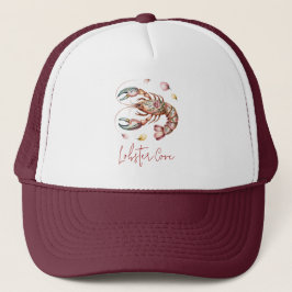 Floral Folk Lobster Art Illustratie Trucker Pet