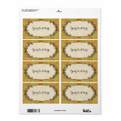 Floral Food Label (Full Sheet)