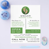 Floral Footprint, Podiatry Clinic, Podiatrist Flyer (Enkel)