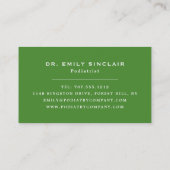 Floral Footprint, Podiatry Clinic, Podiatrist Visitekaartje (Achterkant)