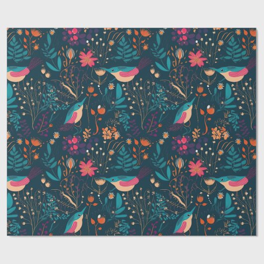 Floral Forest Cadeaupapier (Vlak)