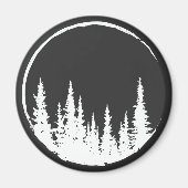 Floral Forest Circle Tree Loing Forest Tree Magneet (Voorkant)