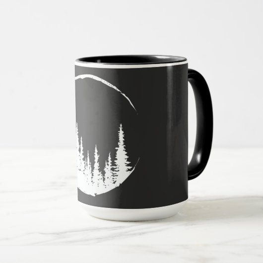 Floral Forest Circle Tree Loing Forest Tree Mok (Voorkant rechts)