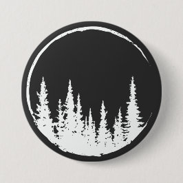 Floral Forest Circle Tree Loing Forest Tree Ronde Button 7,6 Cm