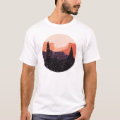 Floral Forest Circle Tree Loing Forest Tree T-shirt (Voorkant)
