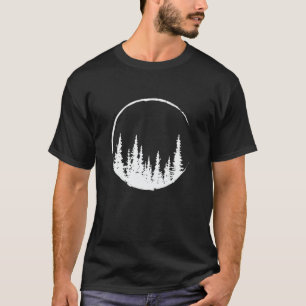 Floral Forest Circle Tree Loing Forest Tree T-shirt