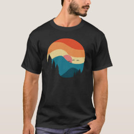 Floral Forest Circle Tree Loing Forest Tree T-shirt