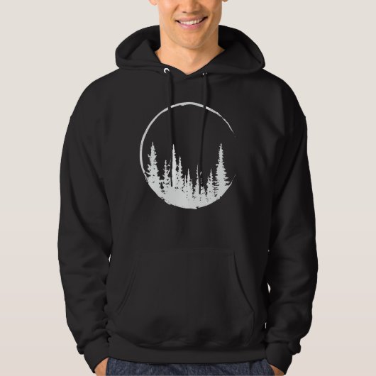 Floral Forest Circle Tree Loving Forest Tree Hoodie (Voorkant)