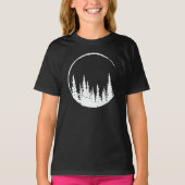 Floral Forest Circle Tree Loving Forest Tree T-shirt (Voorkant)