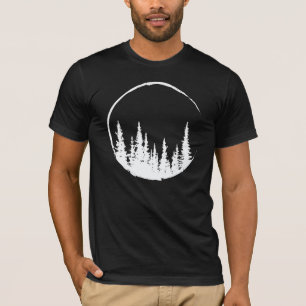 Floral Forest Circle Tree Loving Forest Tree T-shirt