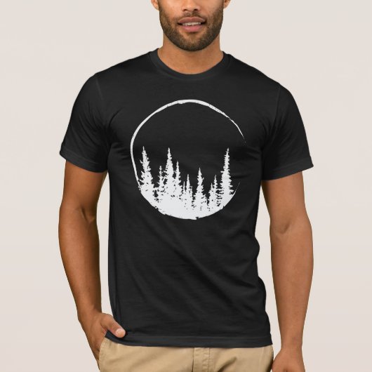 Floral Forest Circle Tree Loving Forest Tree T-shirt (Voorkant)