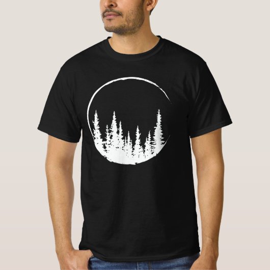 Floral Forest Circle Tree Loving Forest Tree T-shirt (Voorkant)