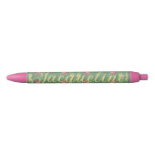 Floral Forest Floor w/Name Zwarte Inkt Pen (Voorkant)