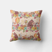 Floral Forest Friends Woodland Animals Pattern Kussen (Achterkant)