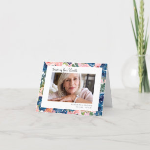 Floral Forever in ons hart Foto Bedankkaart