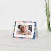 Floral Forever in ons hart Foto Bedankkaart (Voorkant)