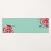 Floral Fortune Yoga Mat – Peony & Serpent Harmony (Voorkant (horizontaal))